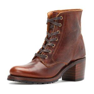 FRYE Sabrina 6G Lace Up Boot - Cognac